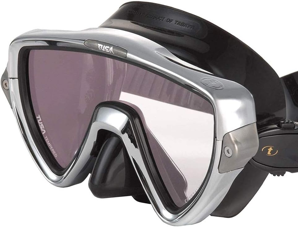 Tusa M-110 Visio Uno Pro Scuba Diving Mask Chrome M-110Sqb-Cr