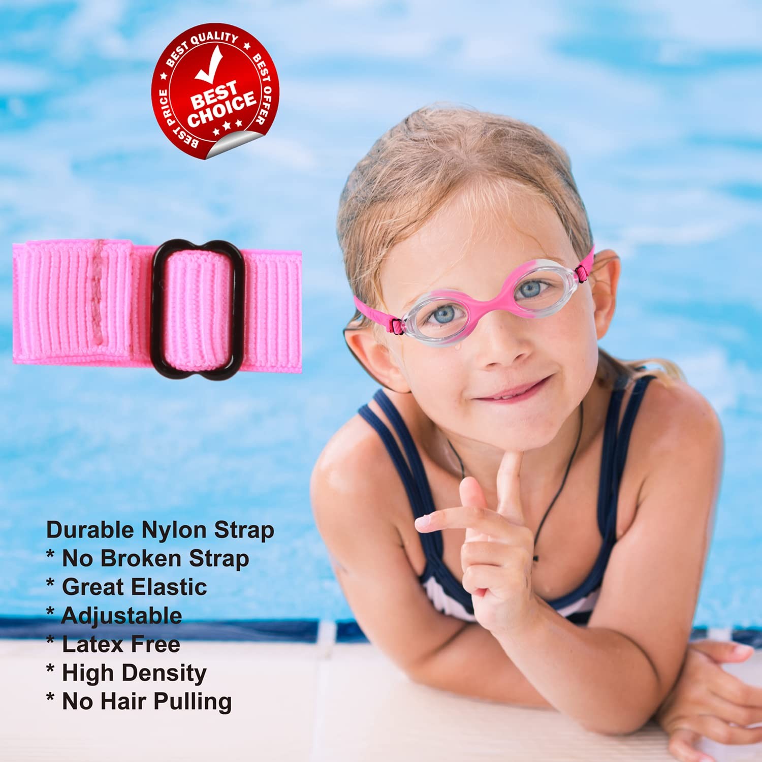 RUIGAO Kids Swim Goggles Age 2-6, Toddler One Size, 1pk – Fun Sunmer