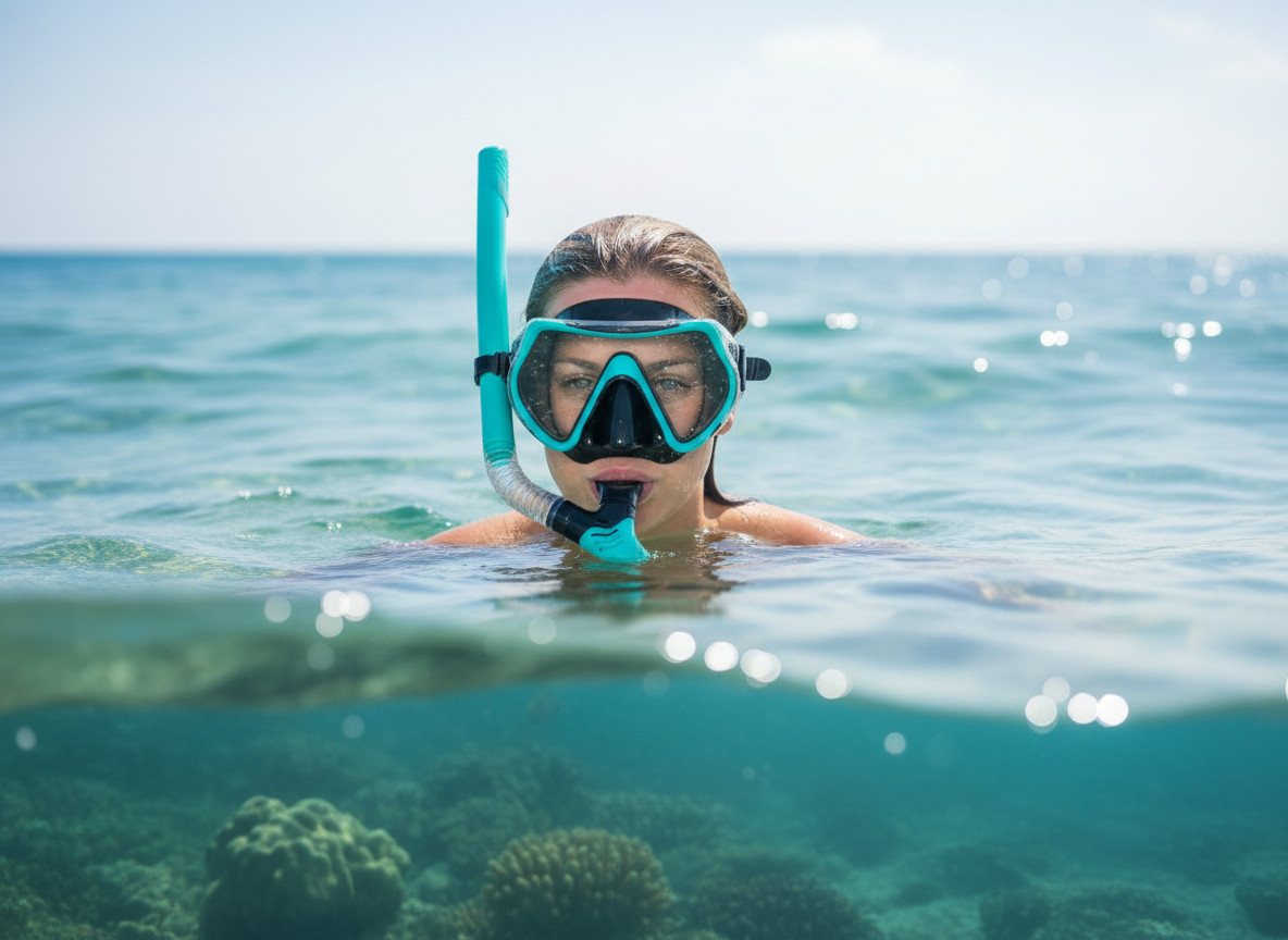 Adult Tempered Glass Diving Set Scuba Anti-Fog Goggles and Snorkeling Mask Tube