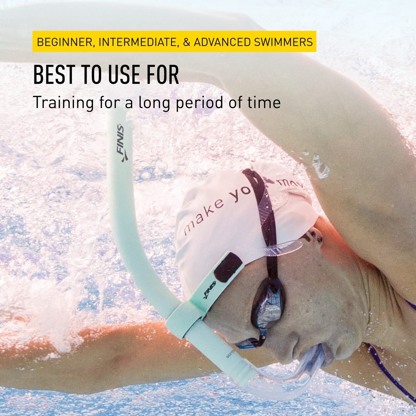 Finis Glide Center-Mount Swim Snorkel For Adults – Adjustable Fit – Technique