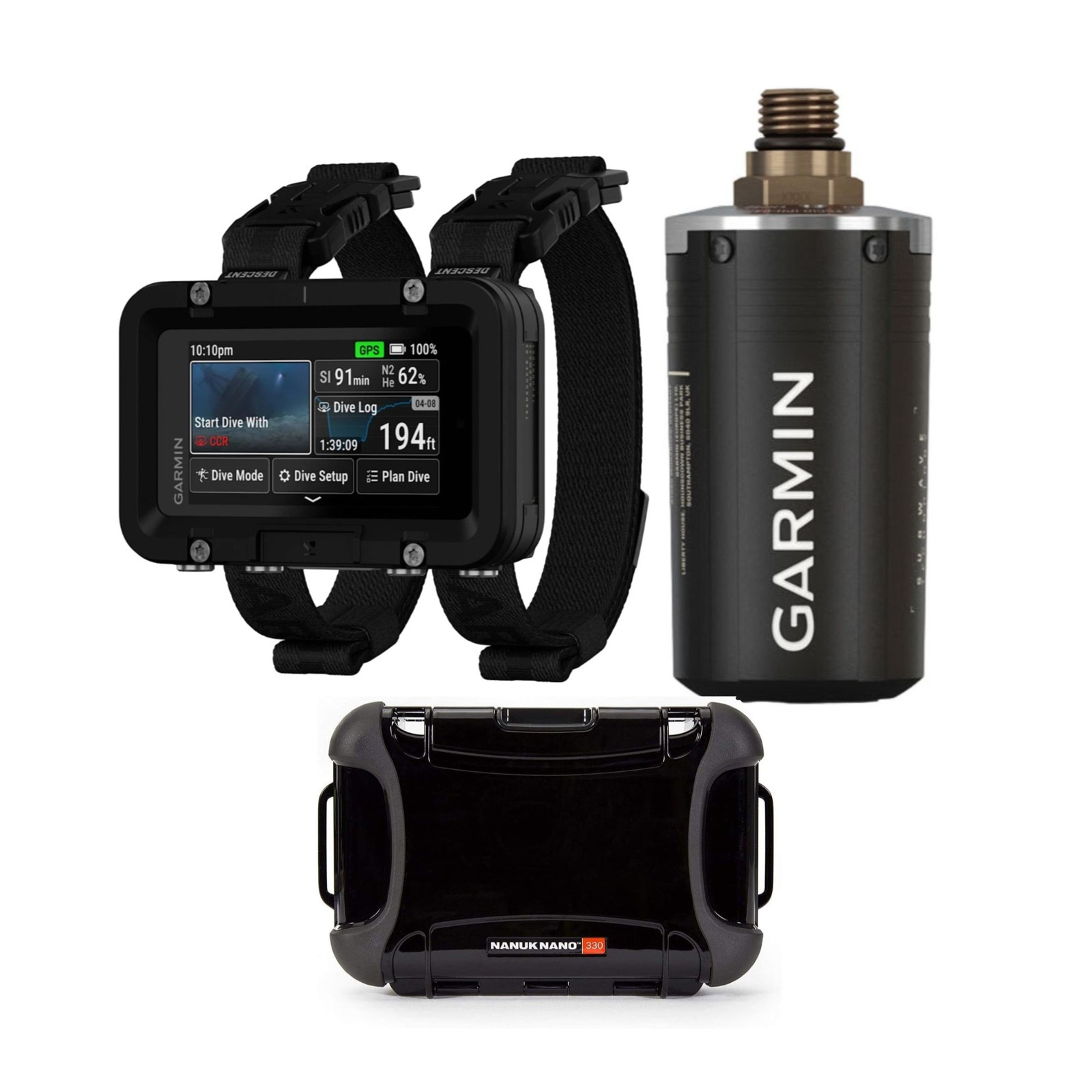 Garmin Descent X50i Premium Dive Computer (200m) with Transceiver & Case Bundl