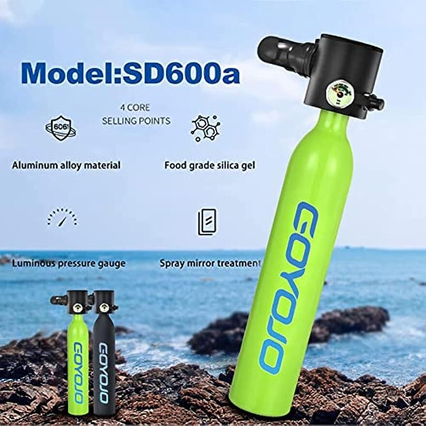 GOYOJO 0.5L Mini Tank Dive Scuba 5-10 Minutes Breath Underwater Diving Oxygen