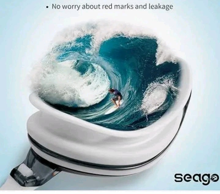 Seago New In case Swimming Goggles Anti-fog Anti-UV Silicone White and Blue