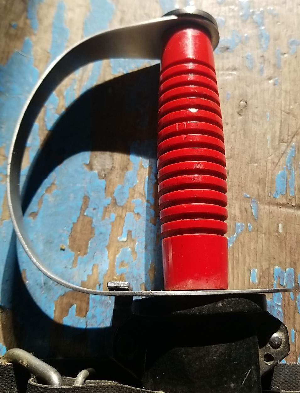 Vtg Puma Frogman Retention Combat D Guard Diving Knife Scuba Red Original Straps