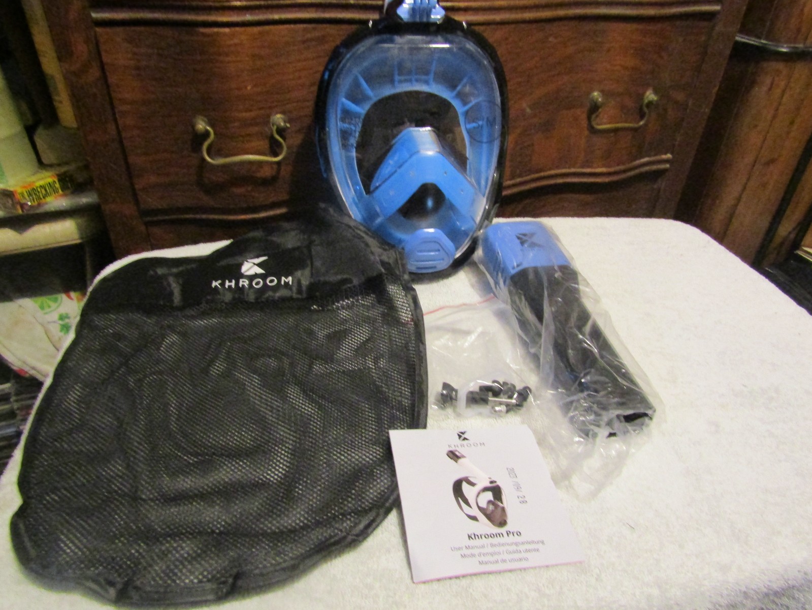 Full Face Snorkel Mask Adult CO2 Safe From Khroom small/medium NEW
