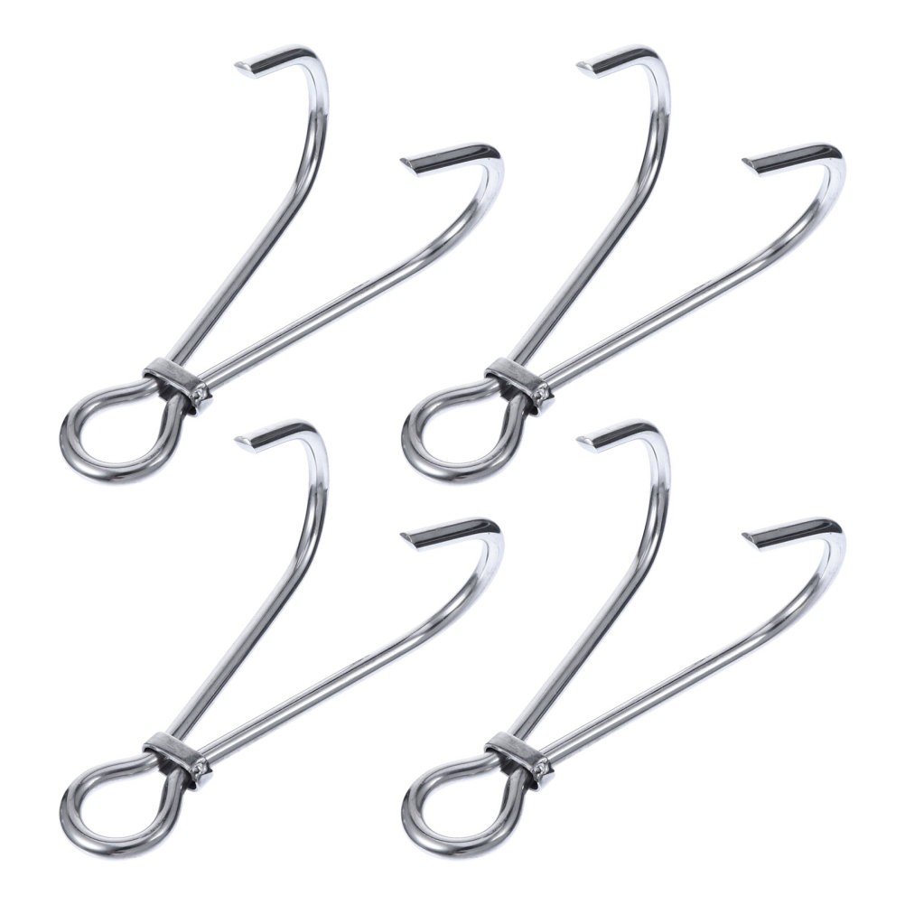 4 Pcs Stainless Steel Hook Diving Accessories Stream Double for Metal Use