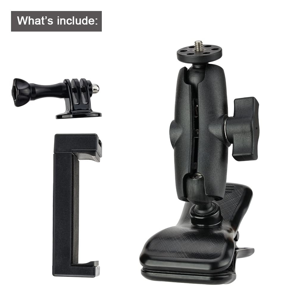 POWRIG Guitar Phone Holder Mount, Action Camera Mount for Black