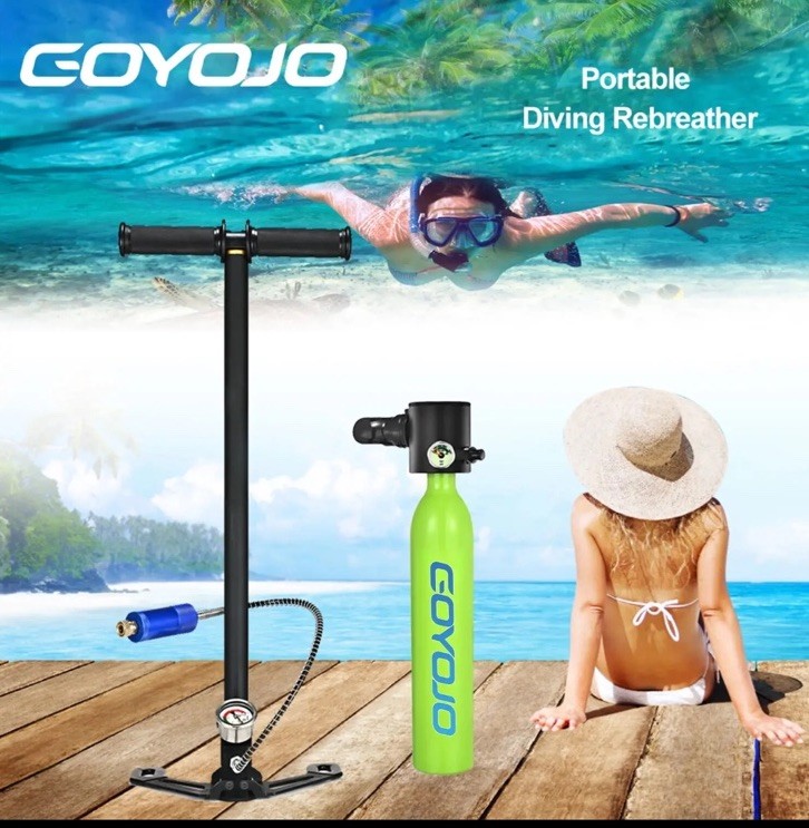 Mini Scuba Tank Underwater Breath Device Diving Cylinder Oxygen Tank Set
