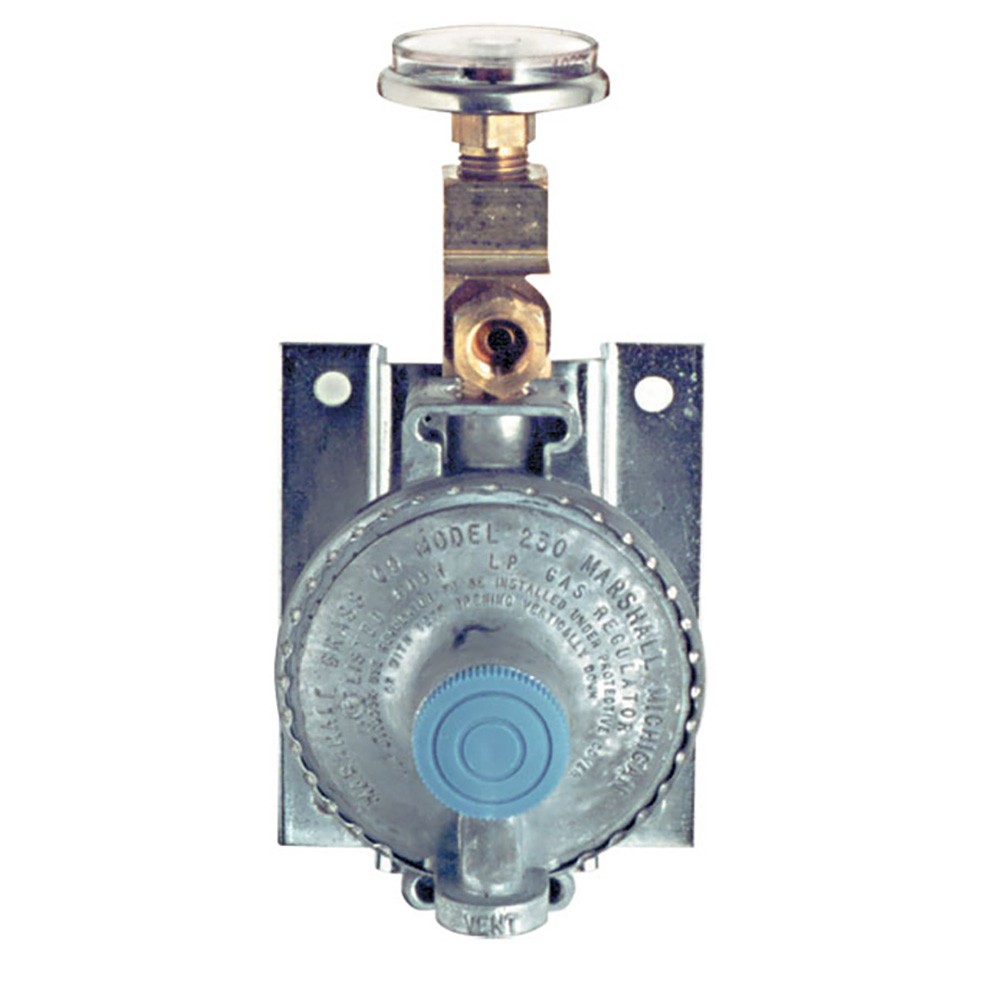 Trident Marine Wall Mount Single Stage LPG Regulator 1211-1411 300 PSI Gauge