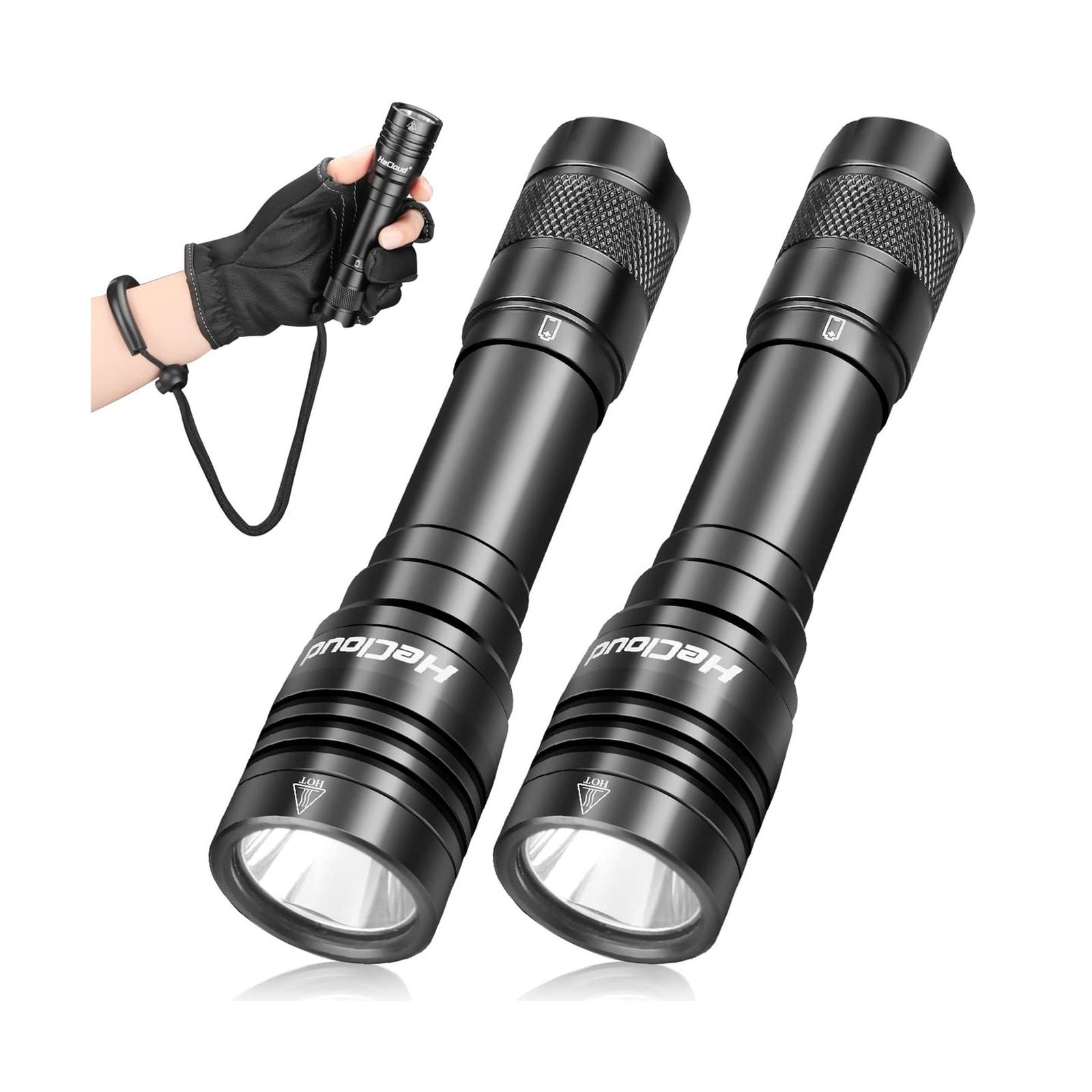 2 Pack Scuba Diving Flashlight with Rechargeable Power Dive Light Torch 5500 …