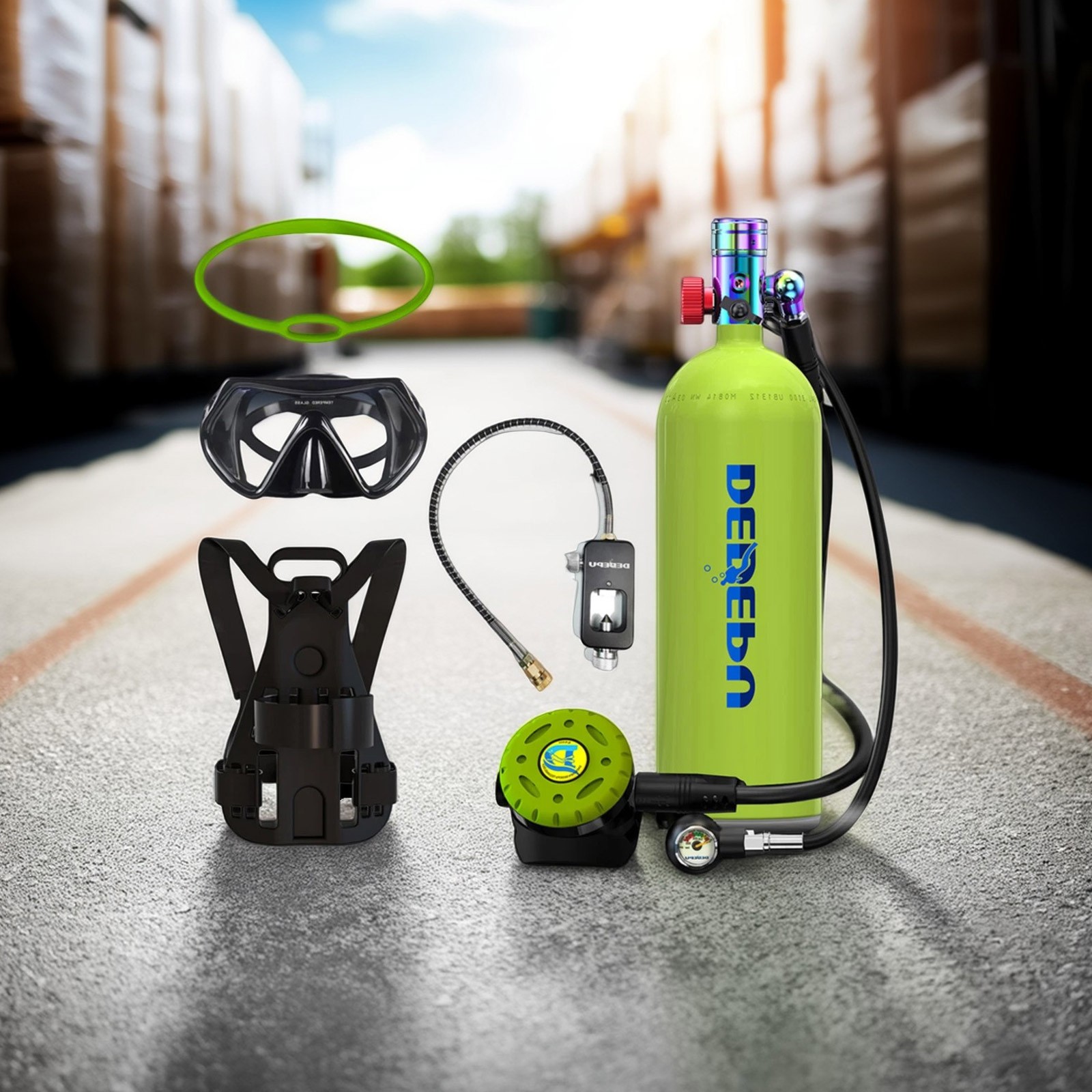 2L Bottle Scuba Diving Oxygen Tank Air Tank Snorkel Diving Equipment