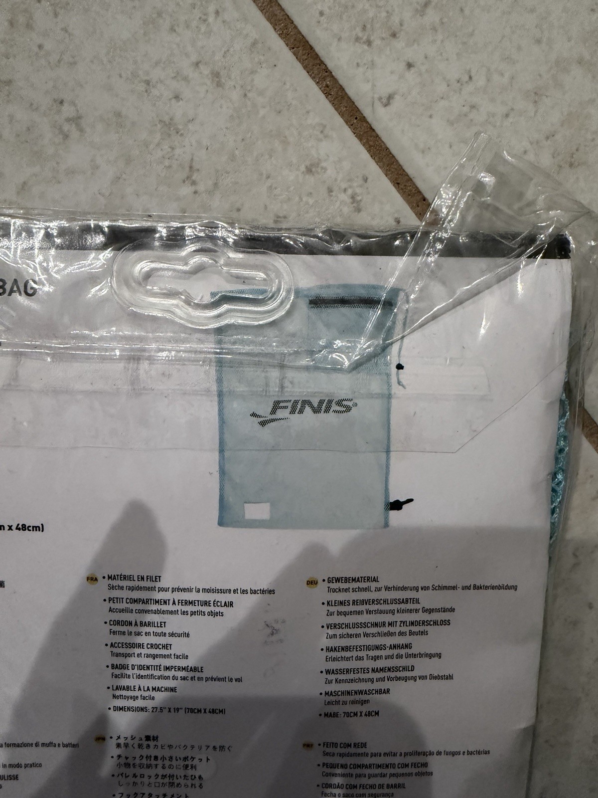 FINIS Mesh Gear Bag Mesh Drawstring Bag, Sky Blue & Adidas Swim Mini Notebook