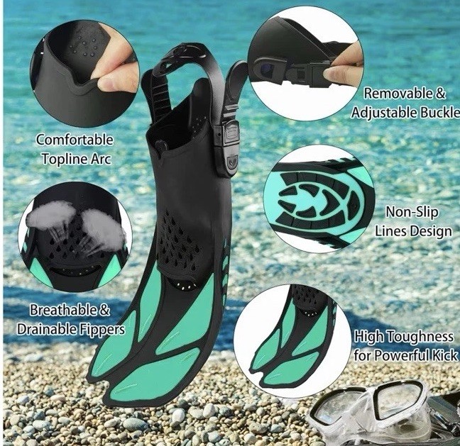 Snorkeling Gear for Adults with Fins Scuba Diving Gear Adult Professional Travel