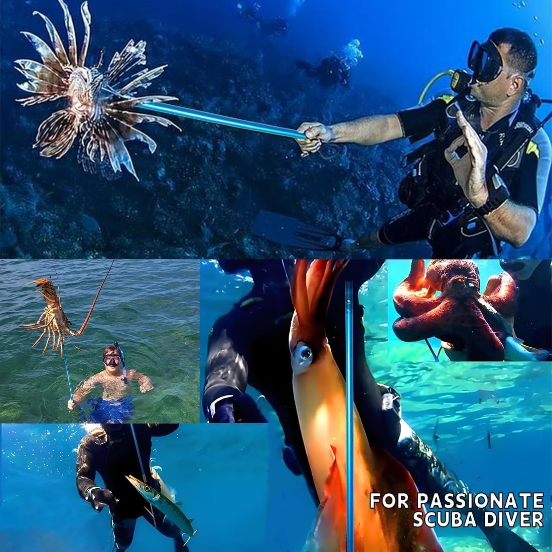 Spearfishing Pole Hawaiian Sling Fishing Spear Set Fiberglass Pole Spear Harpoon