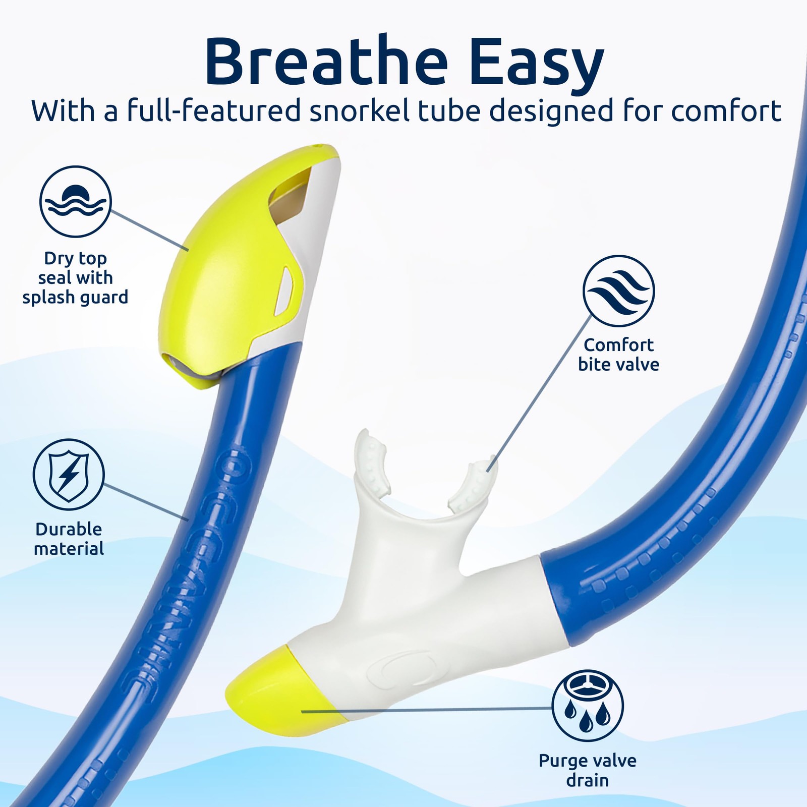 Snorkel Set – Snorkeling Gear, Panoramic Wide View, Tempered Glass Scuba Divi…