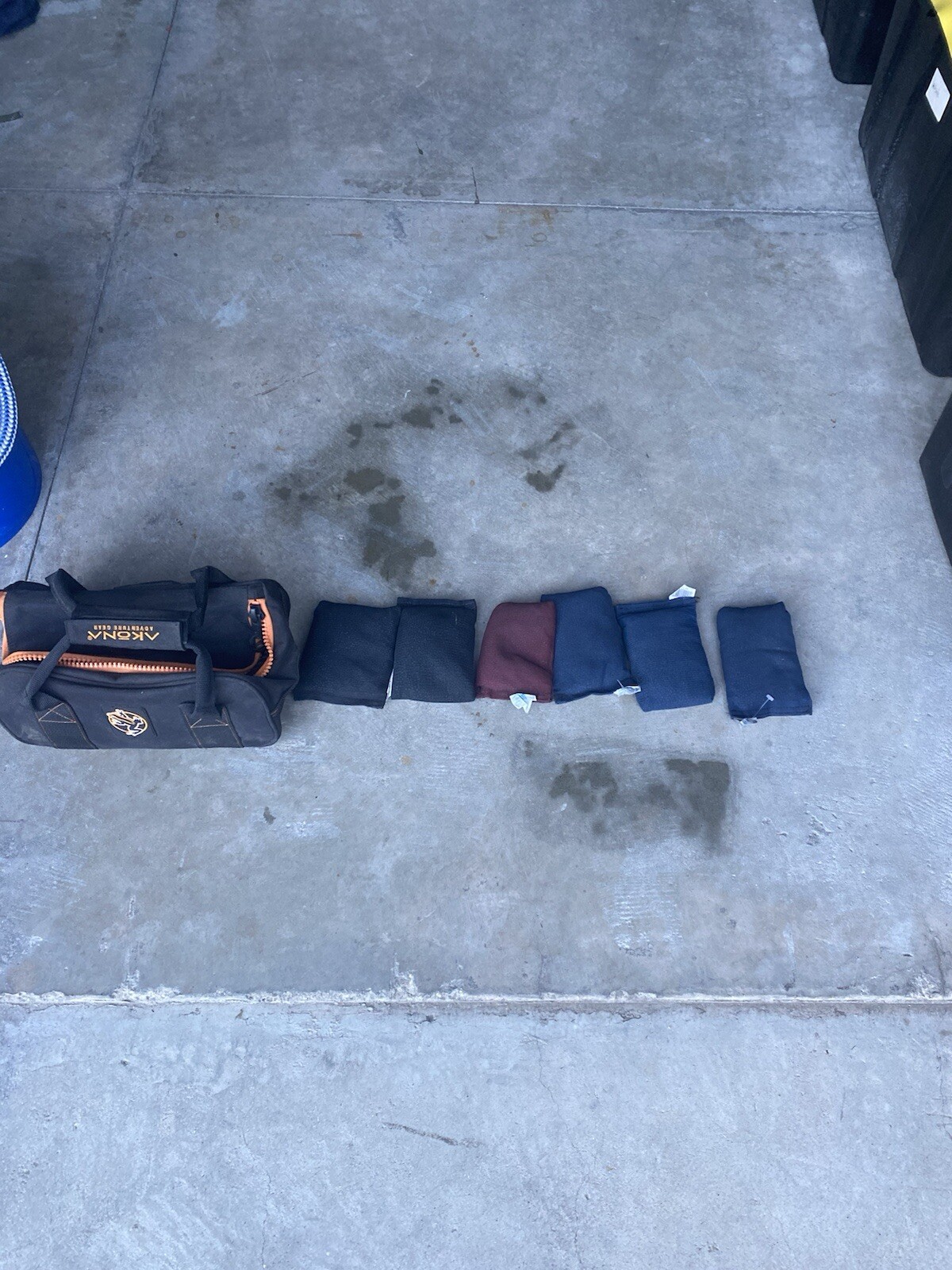Scuba Diving NBC LA NEWS Weight Bags 5lb 4lb 3lb And Orange Zipper Bag!