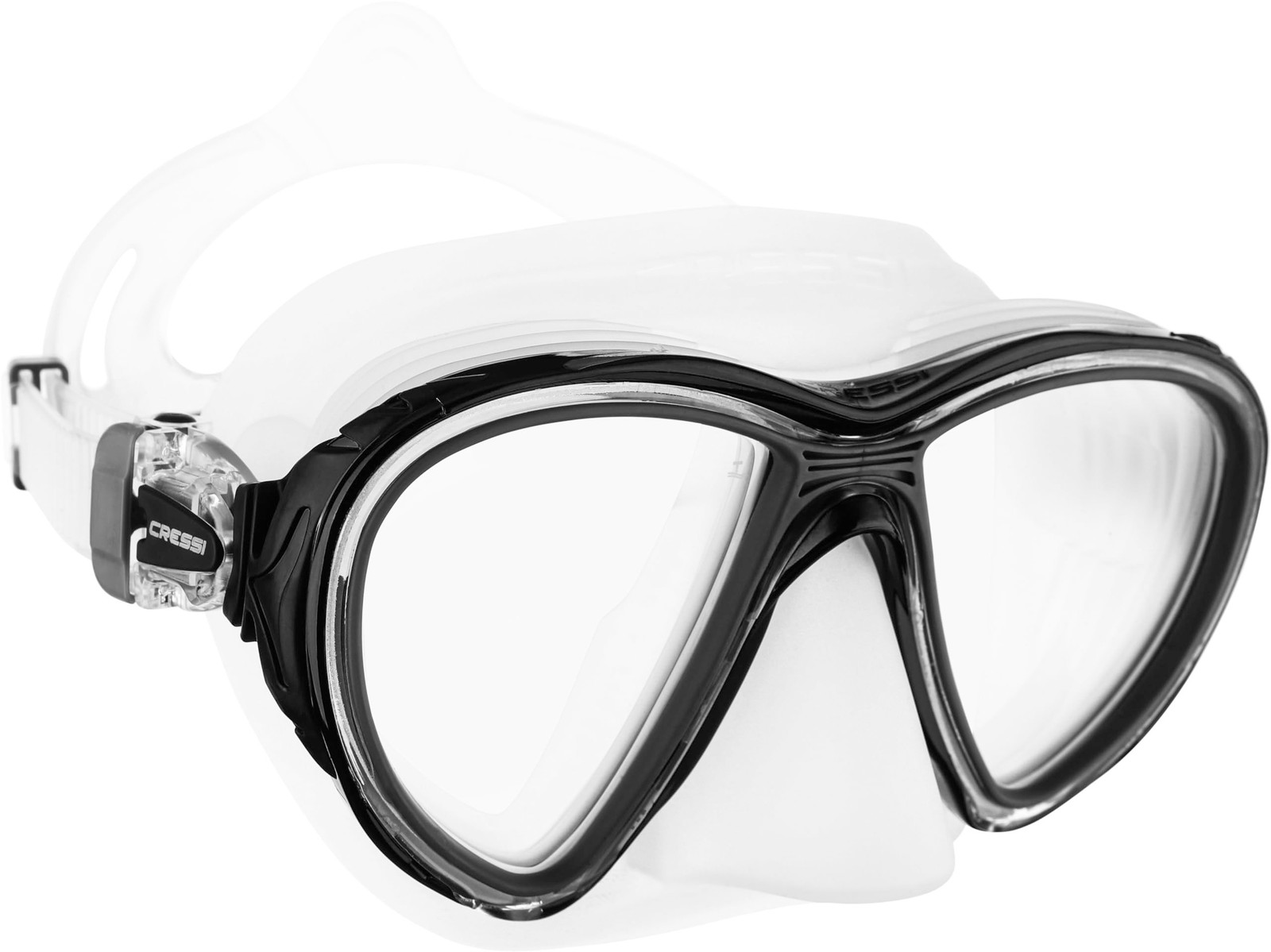 Cressi Quantum 2-Lens Masks, Clear/Black