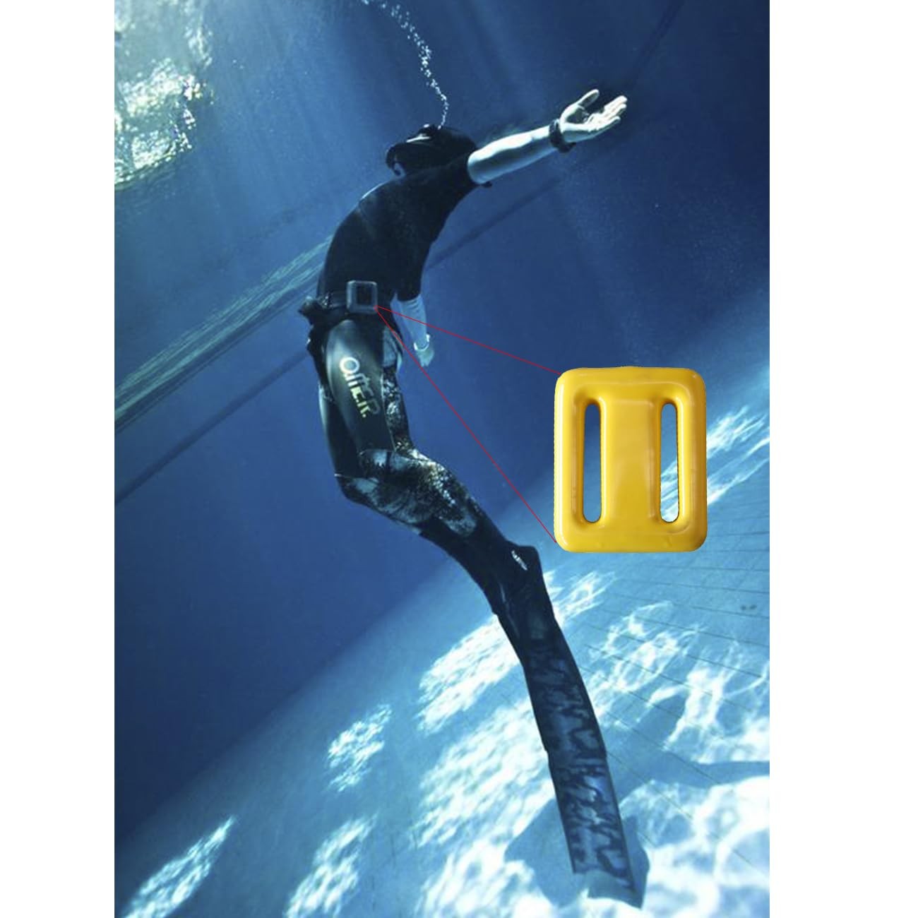 MOPHOEXII Dive Weights for Scuba Diving Weight 2.2lb / 1kg, Yellow