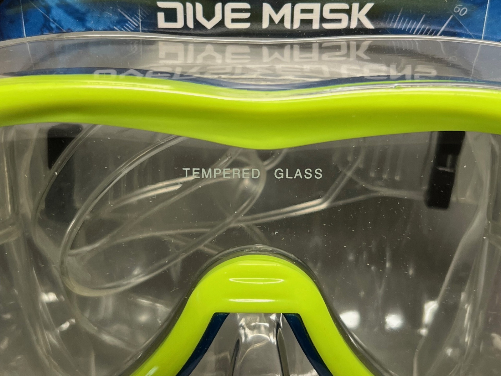 DOLFINO Premier PRO SERIES Oversized Lens Dive Mask TEMPERED GLASS Aqua CM-5517