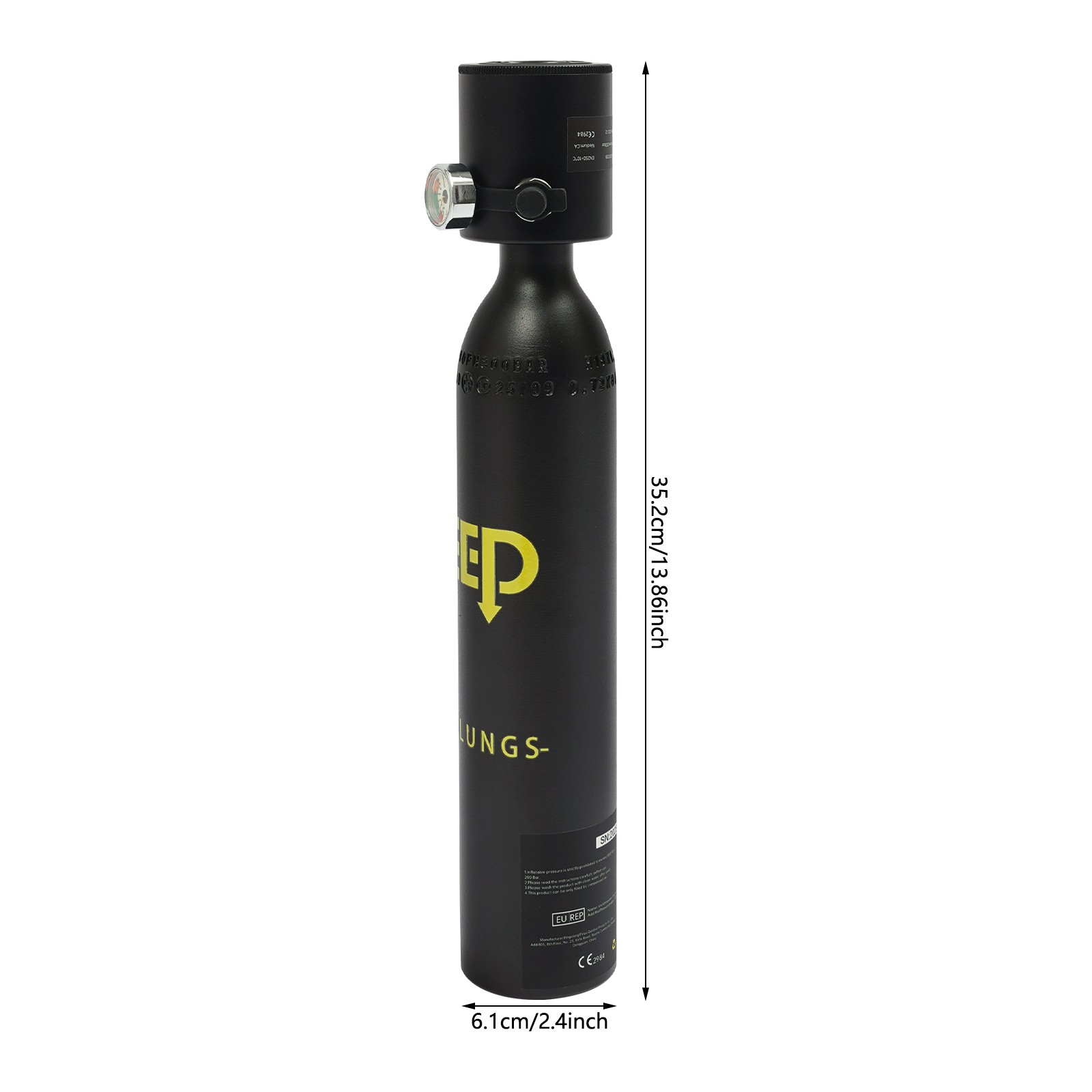 0.5L Mini Lung Tank Scuba Tank Underwater Diving Tank Kit Diving Entertainment