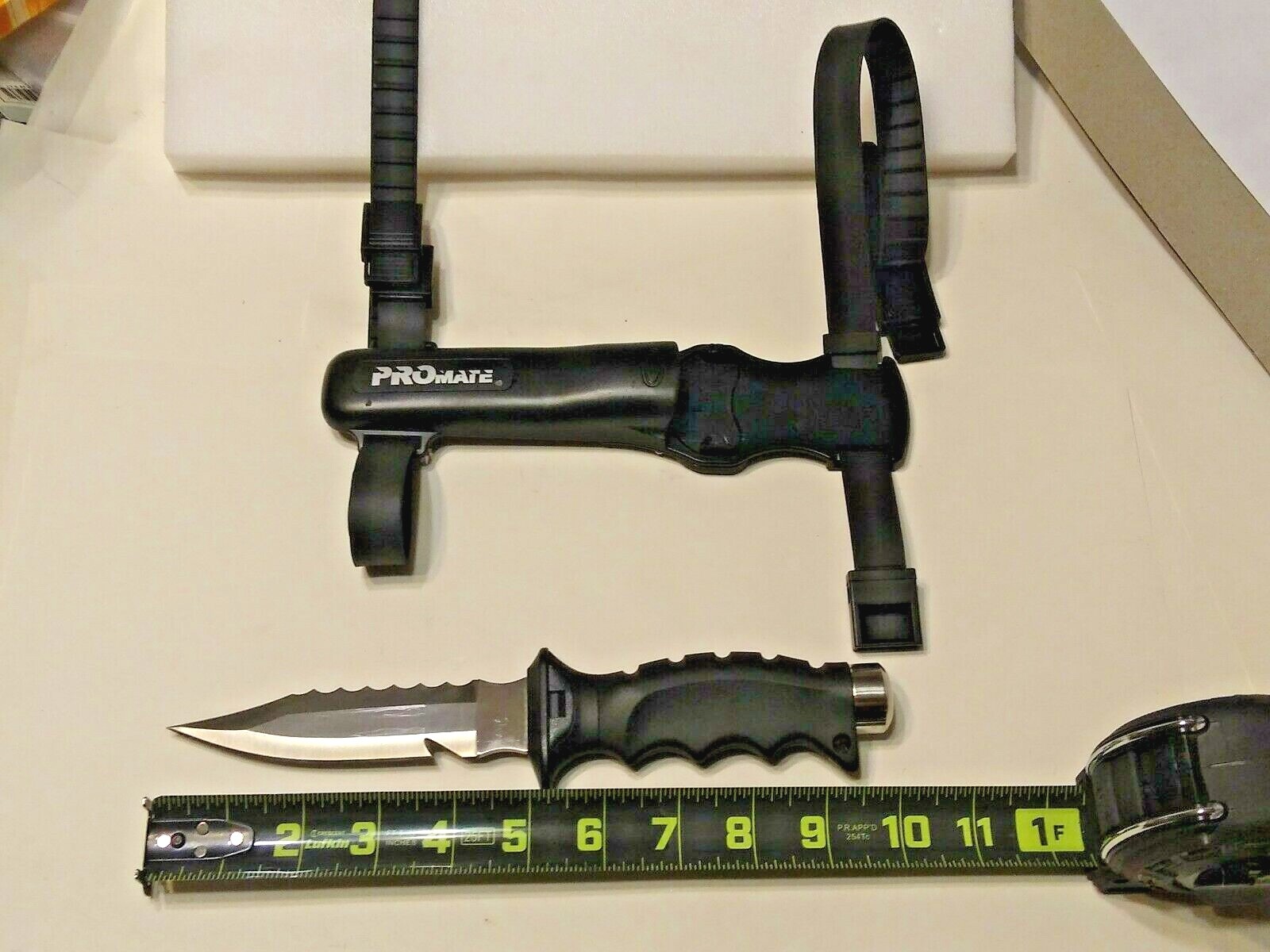 PROMATE BARRICUDA 304 Stainless Sharp tip Dive Knife With Sheath F/ Taiwan