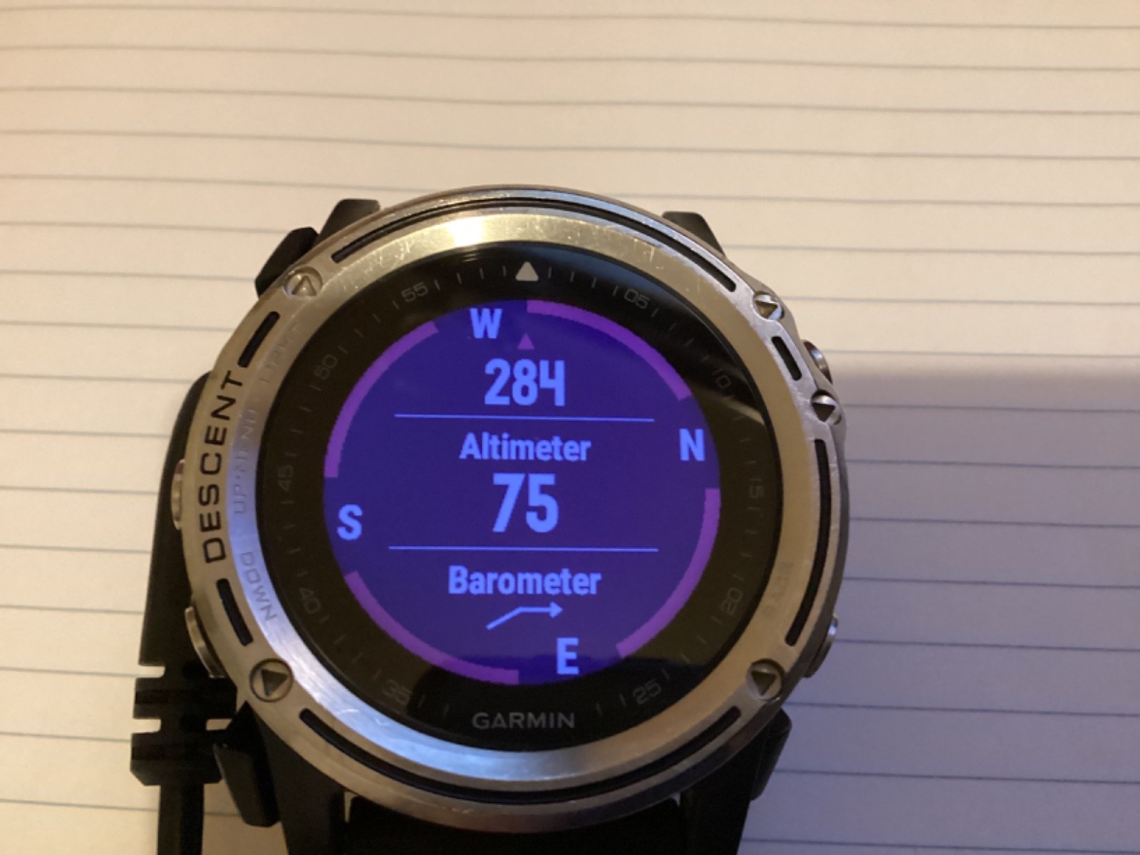 Garmin Descent MK1 Dive Watch with Surface GPS: Silver. Extra Black Band – USED