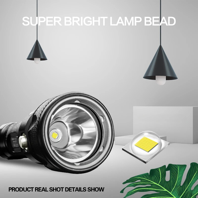 250000LM Scuba Diving Light Underwater LED Flashlight Dive Underwater Lighting