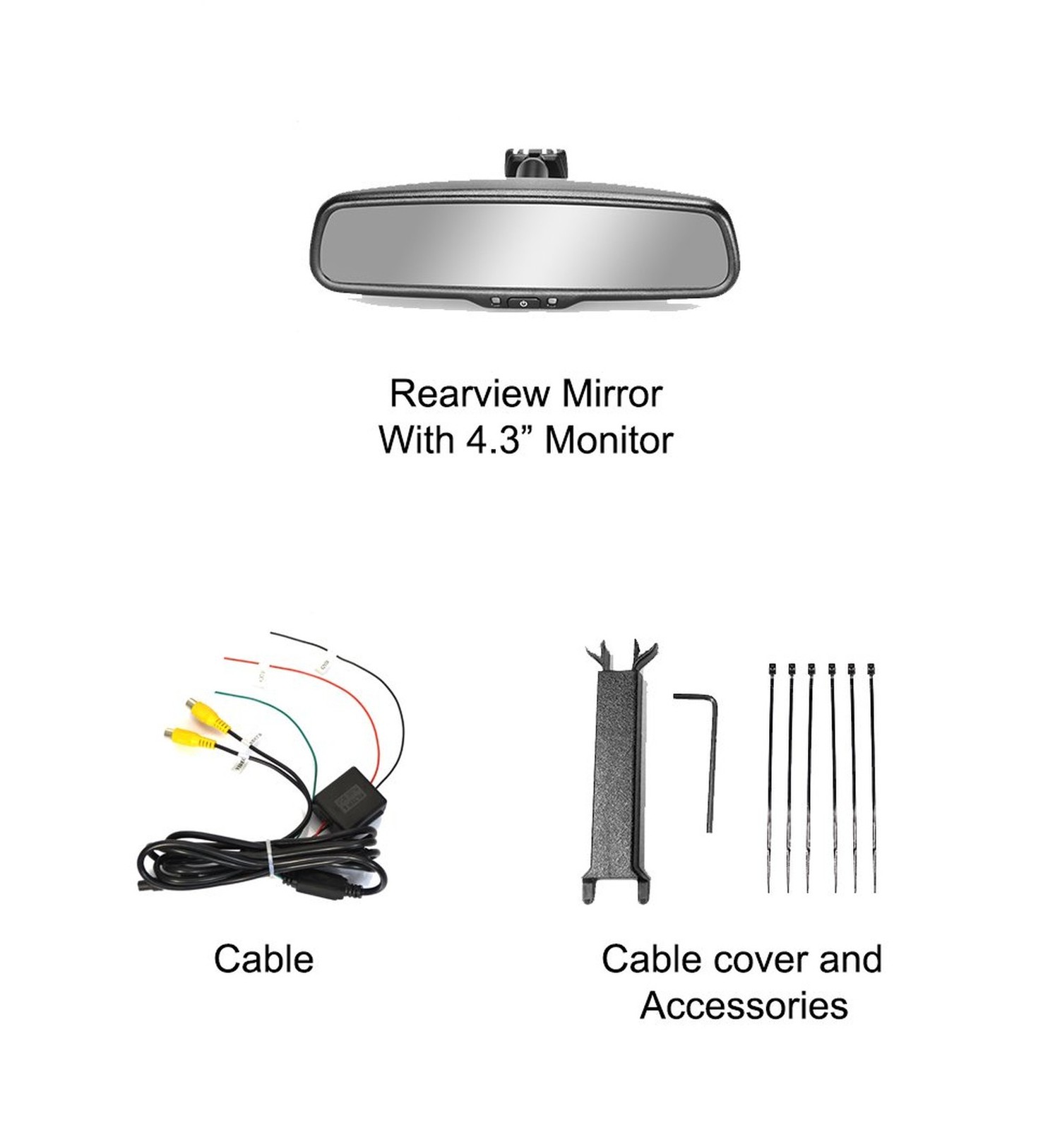 Master Tailgaters 10.5″ OEM Rear View Mirror with 4.3″ LCD Screen | Rearview …