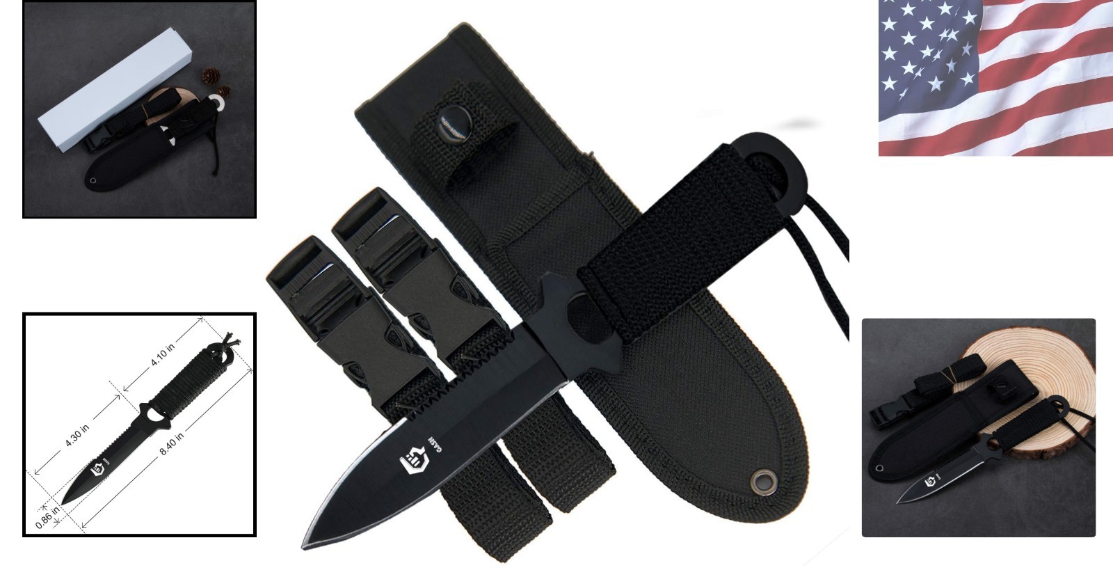 Razor Sharp Scuba Diving Knife with Leg Straps – Lightweight & Versatile Gear