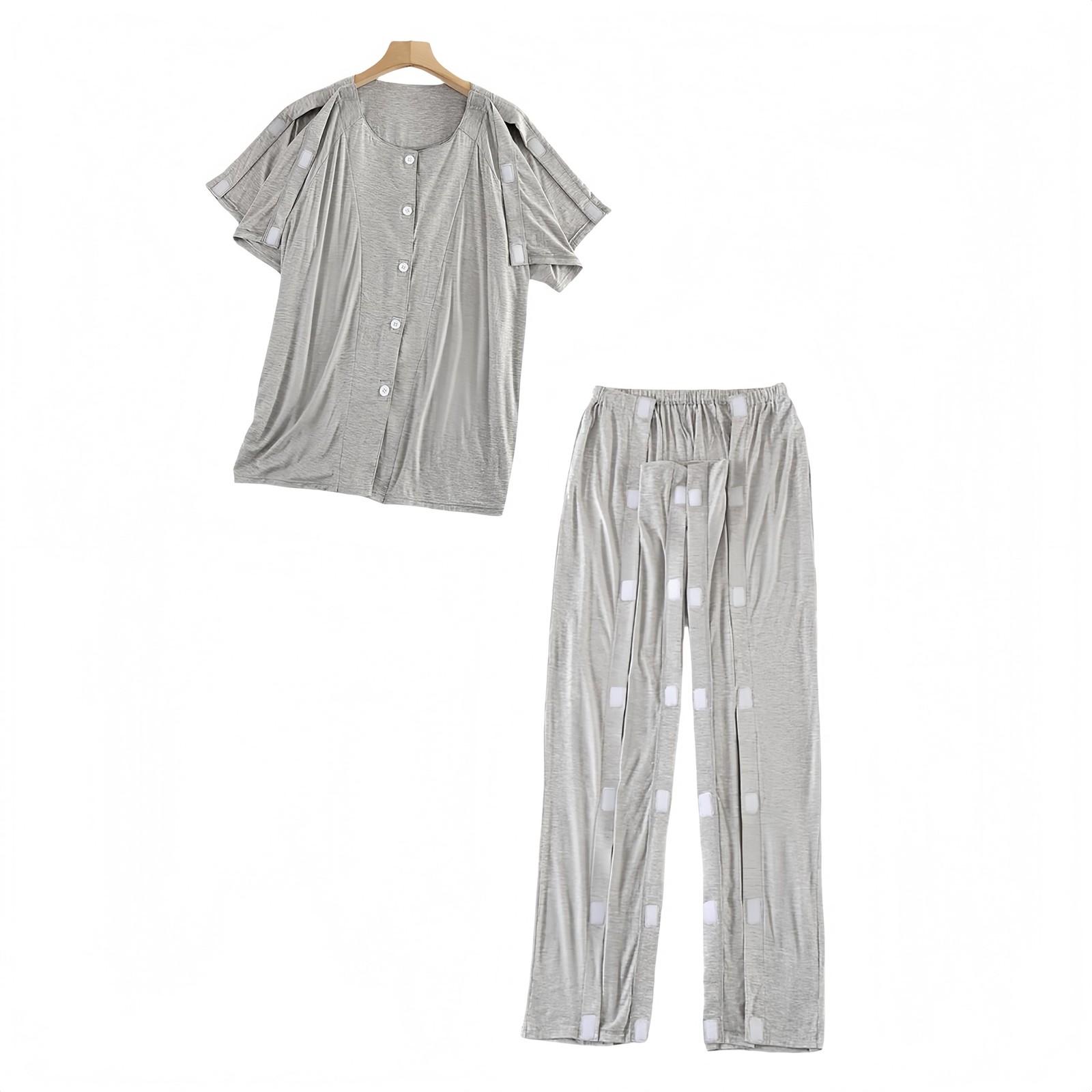Unisex Bedridden Patient Clothing,Easy to Wear and Take Off, Modal,for Bedrid…