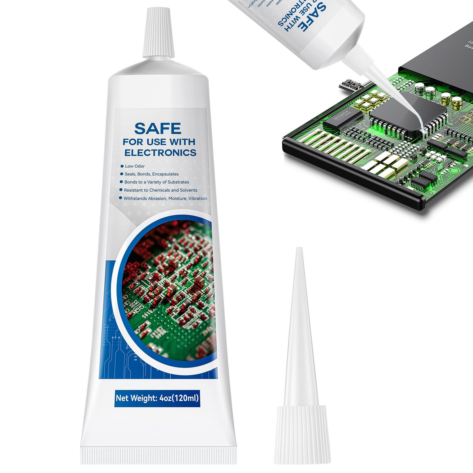 4 oz/120 ml Conformal Coating for Electronics, Waterproof Silicone Clear