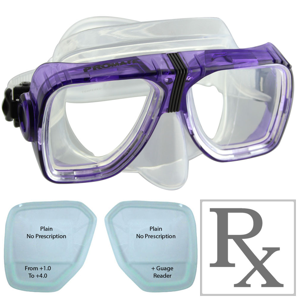 Promate MK245 Scope RX Prescription Optical Scuba Dive Snorkeling Mask Goggles