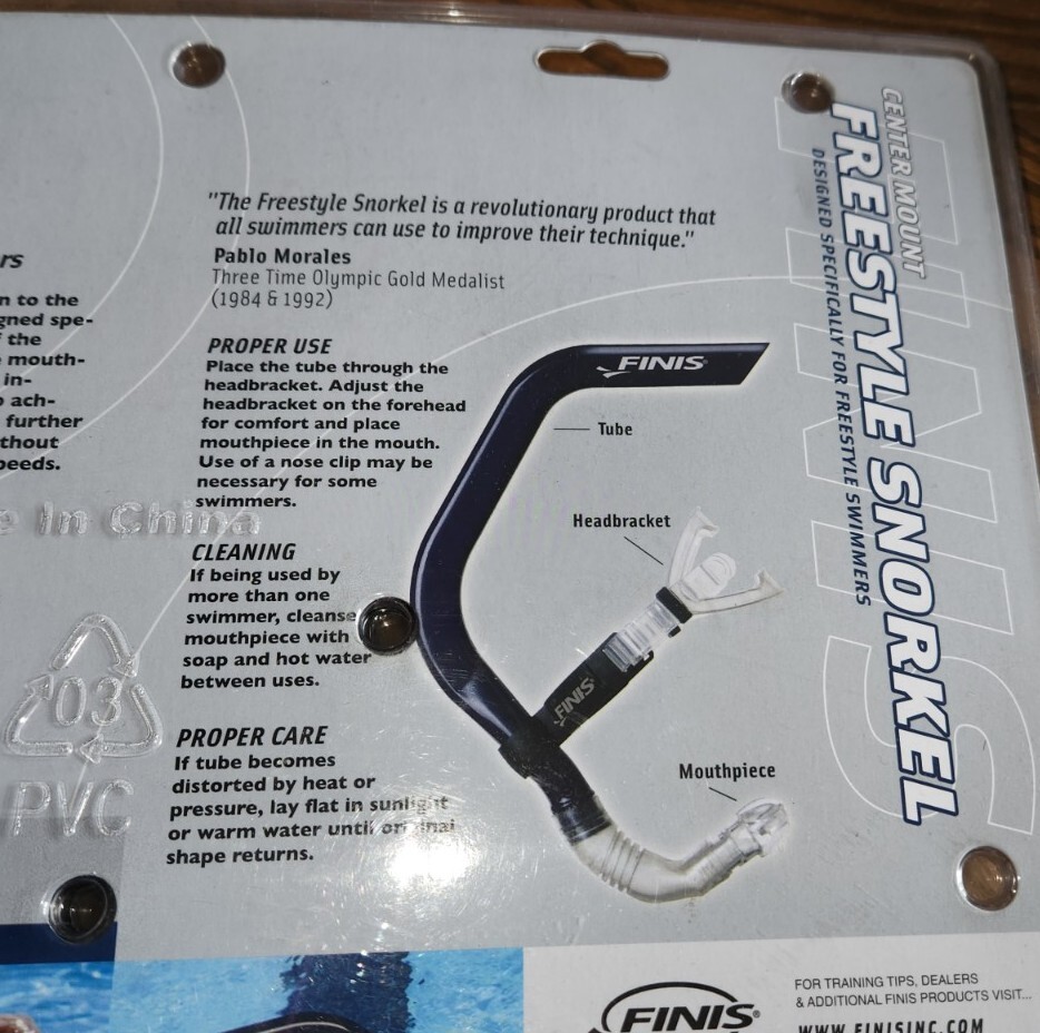 Finis Freestyle Snorkel Blue – Center Mount – Freestyle Swimmers – Snorkeling