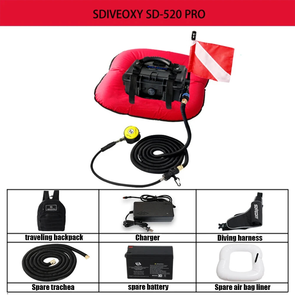 Portable Electric Scuba Diving Ventilator Artificial Gill Equipment Diving Tanks