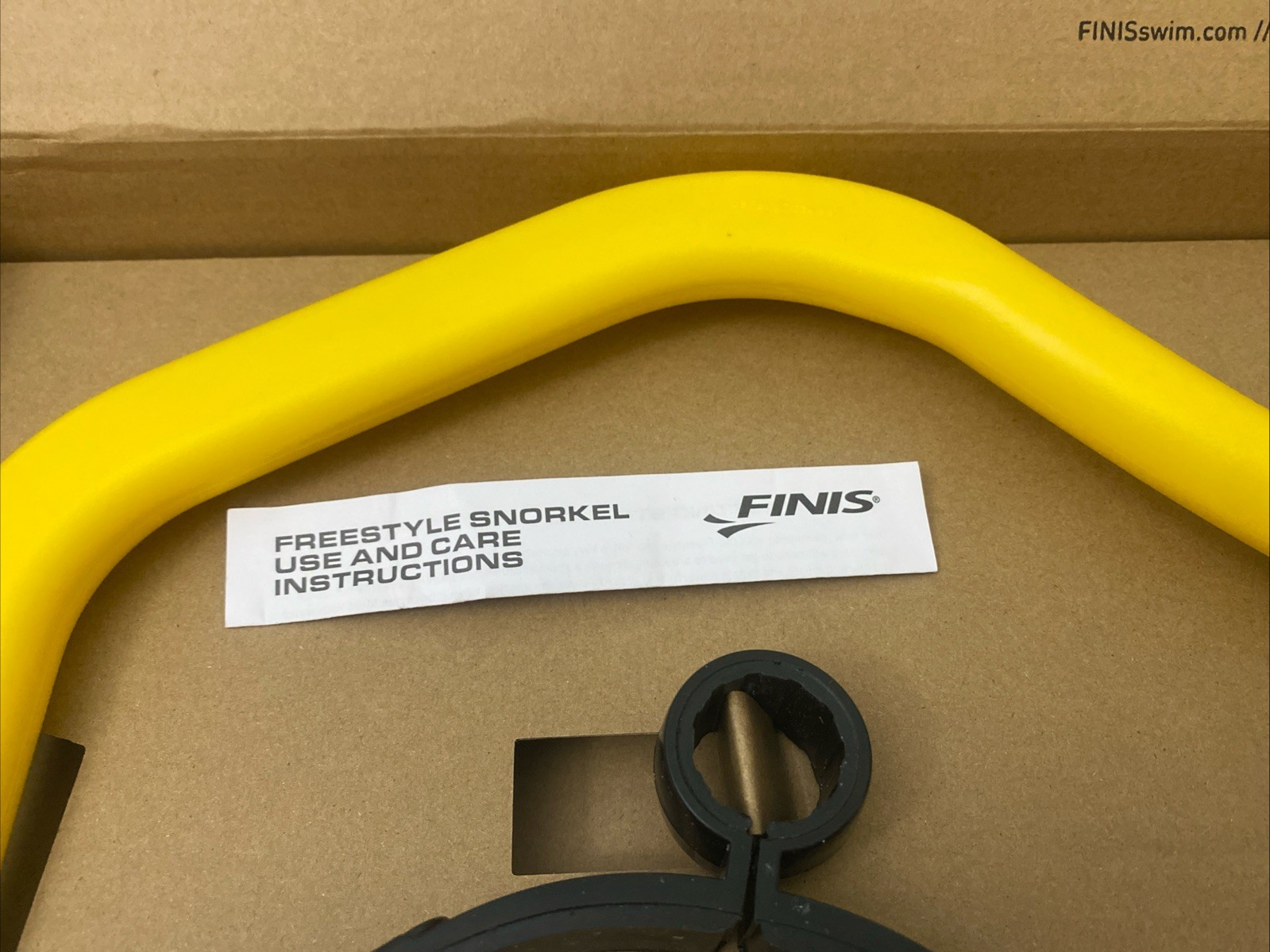 FINIS Freestyle Center-Mount Swimming Snorkel , Yellow, Adult