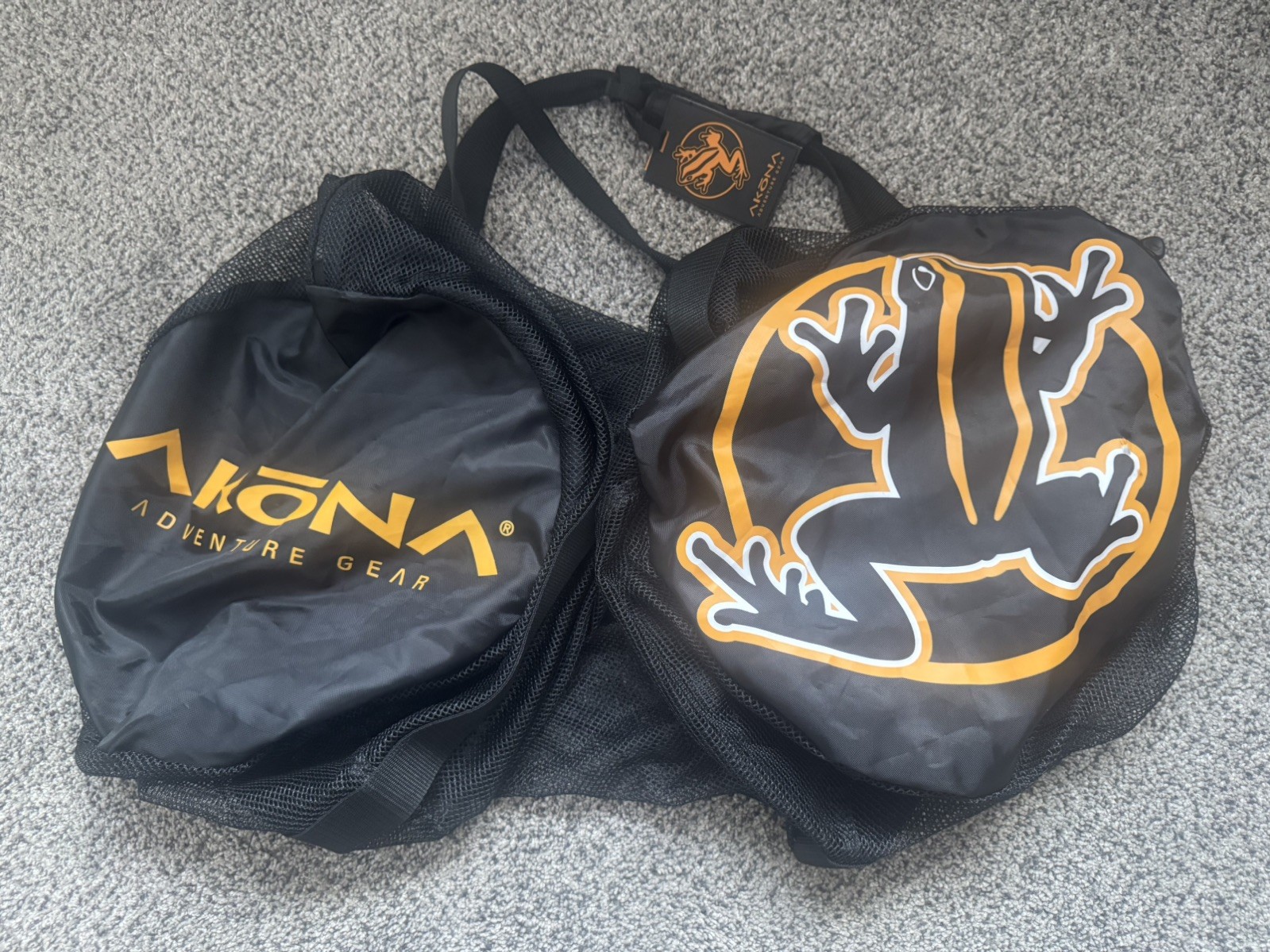 Akona Black Mesh Scuba Diving Duffel Bag with Logo AKB706