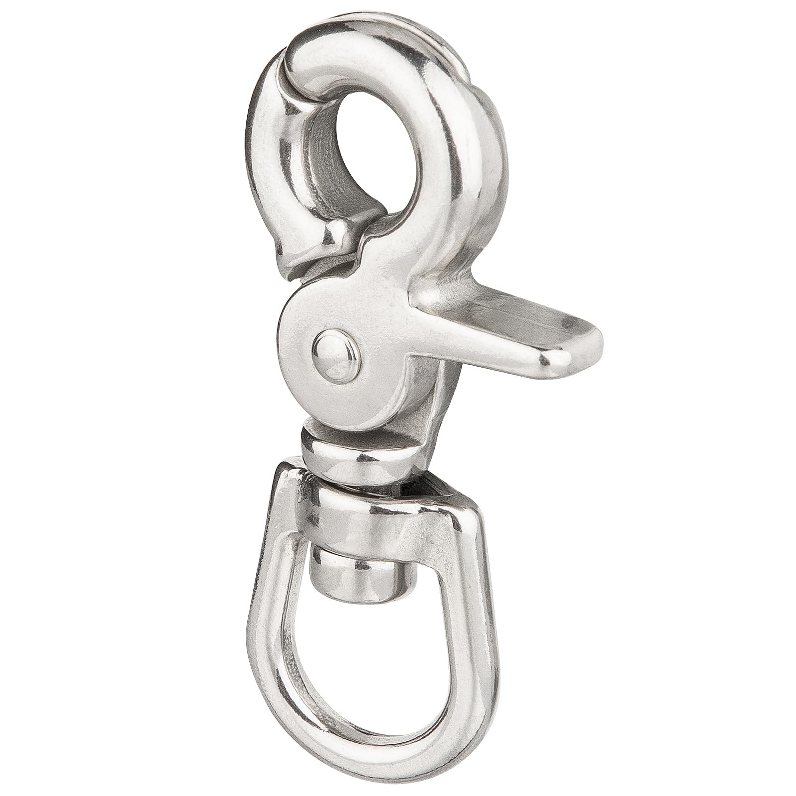 2 PCS 2-5/8 Inch Trigger Snap Hooks, Swivel, 316 Stainless Steel, Marine Grade