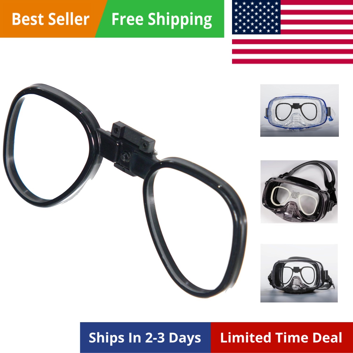 199EB Prescription Lens Insert for Dive and Snorkeling Masks