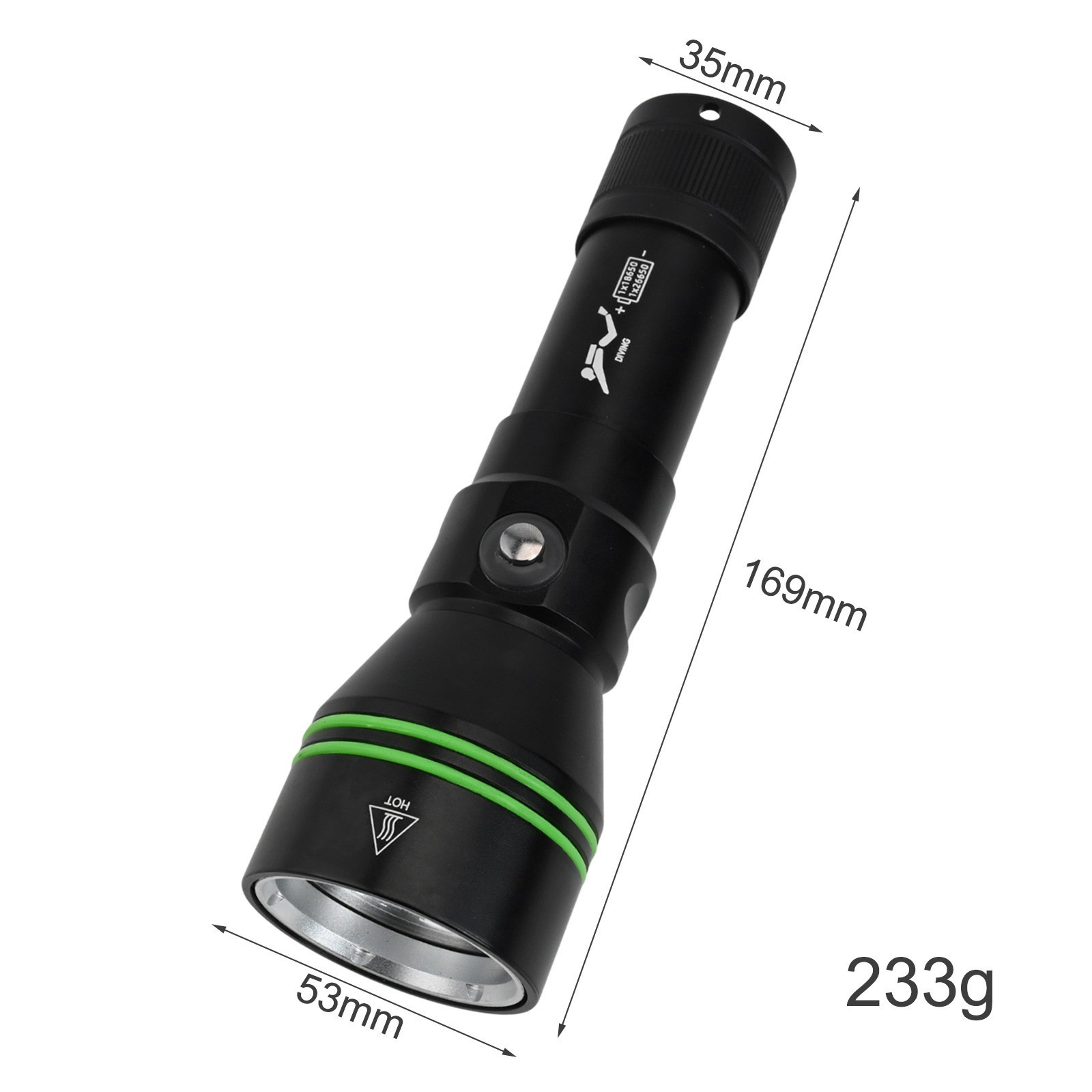 Scube Underwater Explorer’s Dive Torch P70 Bright LED Light Lightweight Design