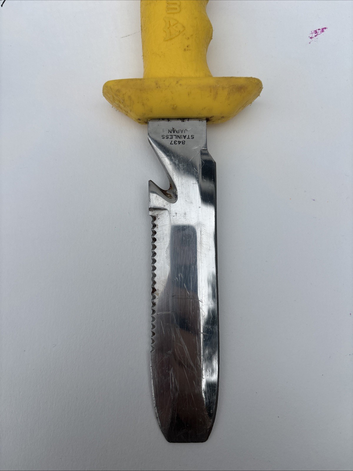 2 Deep Ocean Knives Wenoka Dive Knife 8437 Japan Yellow With Holster Deep See