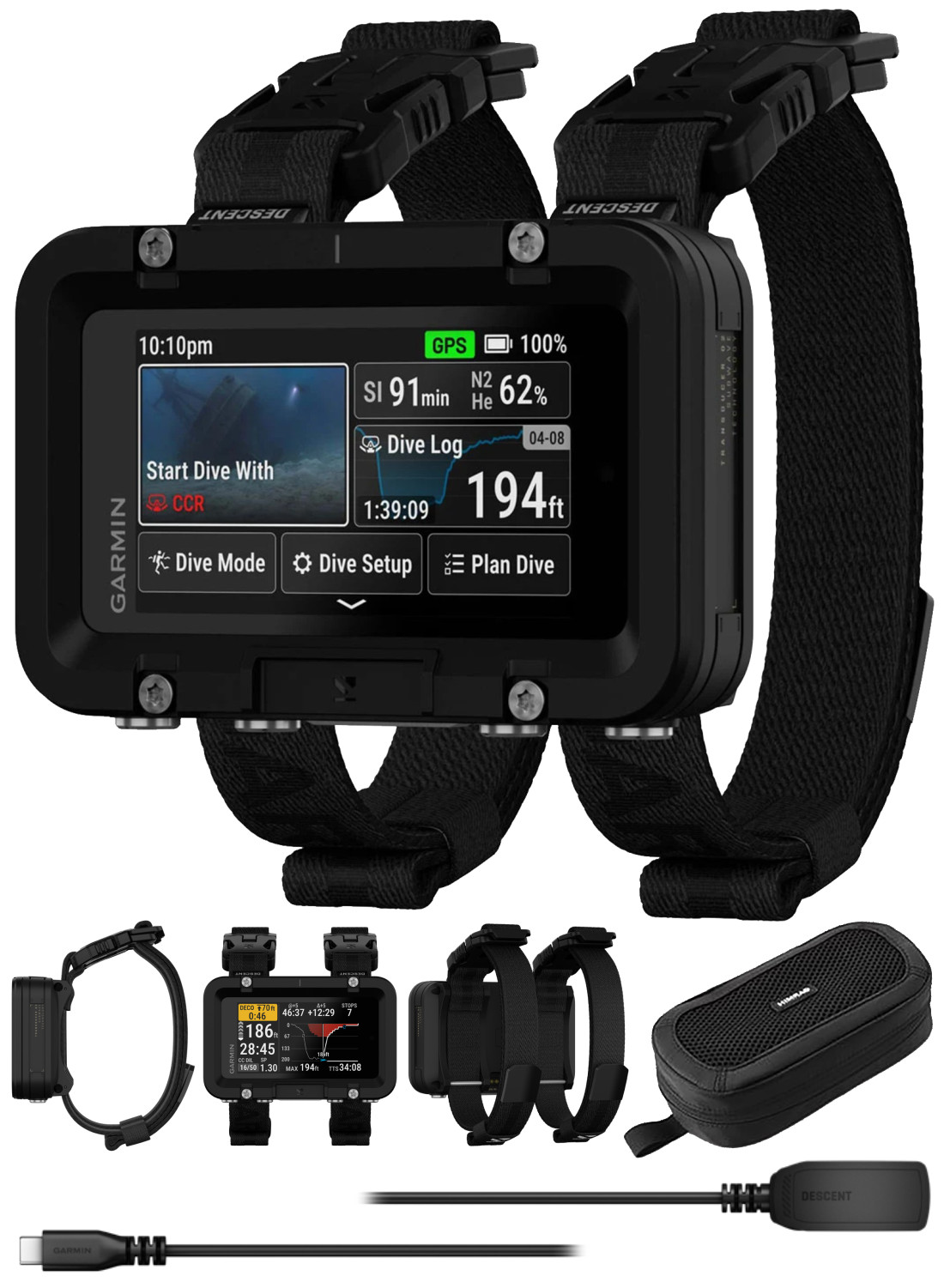 Garmin Descent X50i Premium Dive Computer 3″Touchscreen Display GPS Dive Compass
