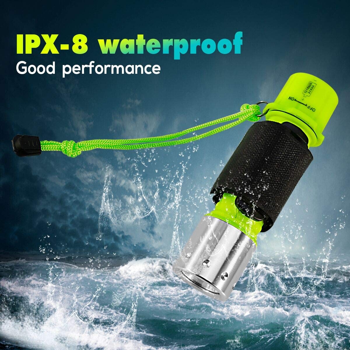 BlueFire Professional 1100 Lumen Diving Flashlight Bright Green (1-Pack)