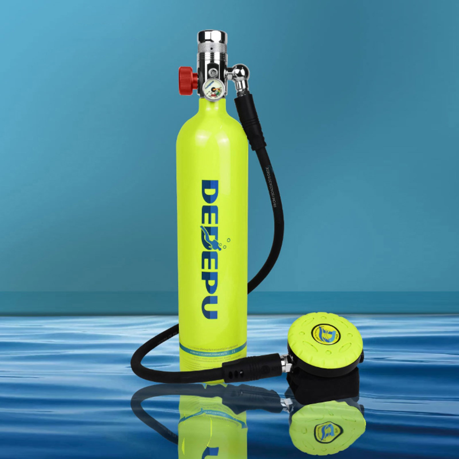 DEDEPU 1L Diving Scuba Tank Oxygen Tank Snorkeling Lung for Underwater w/ Mask