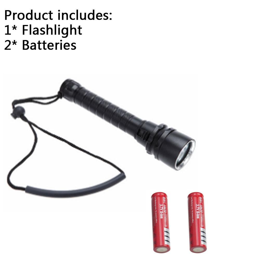 3leds Waterproof 5000LM LED Scuba Diving Flashlight Torch Light Underwater 100M
