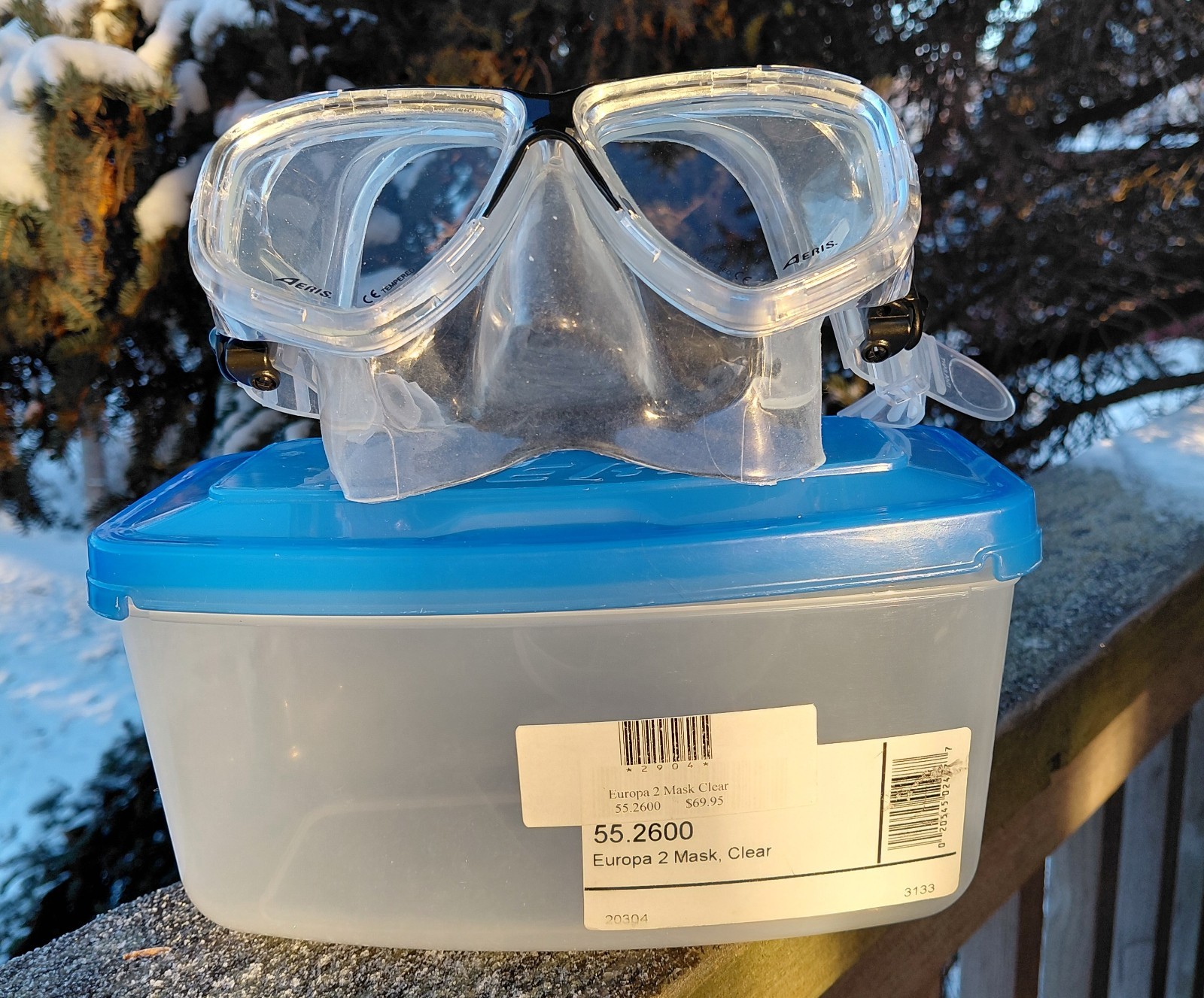 Aeris Europa 2 Dive Mask & Case Ships Free In the USA