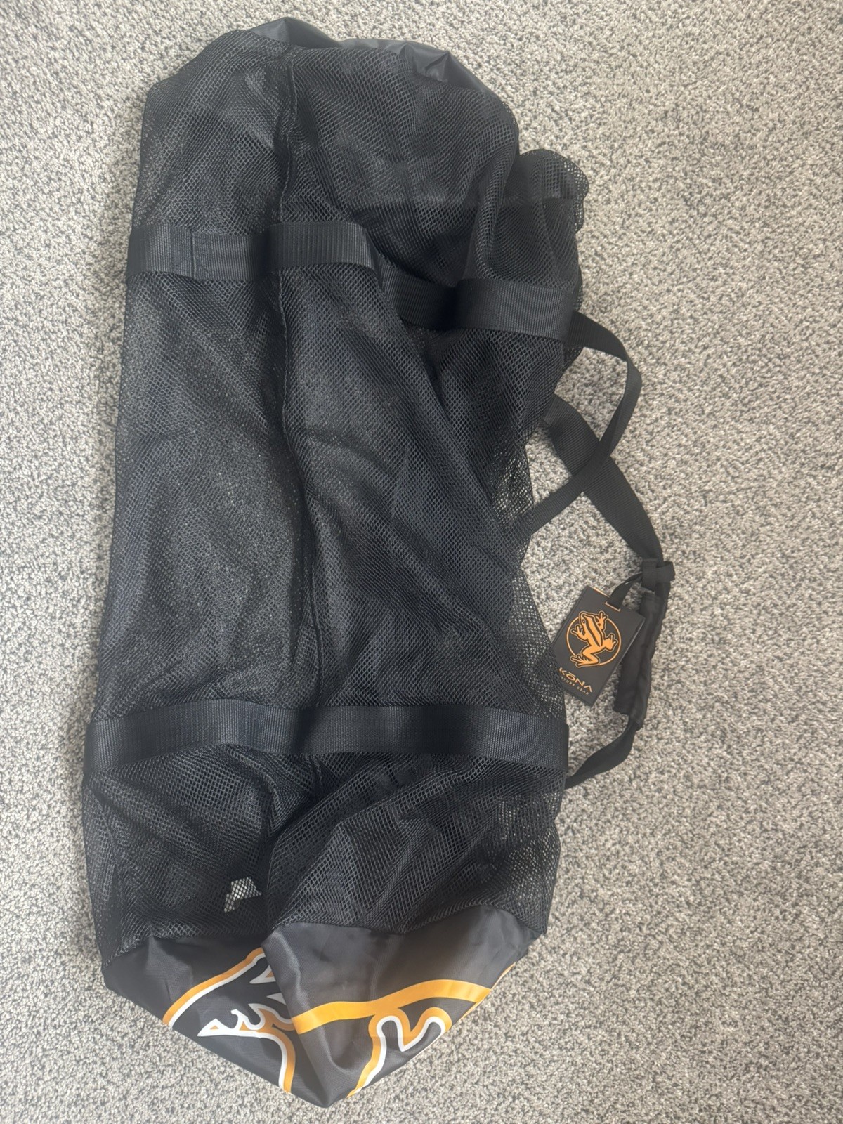 Akona Black Mesh Scuba Diving Duffel Bag with Logo AKB706