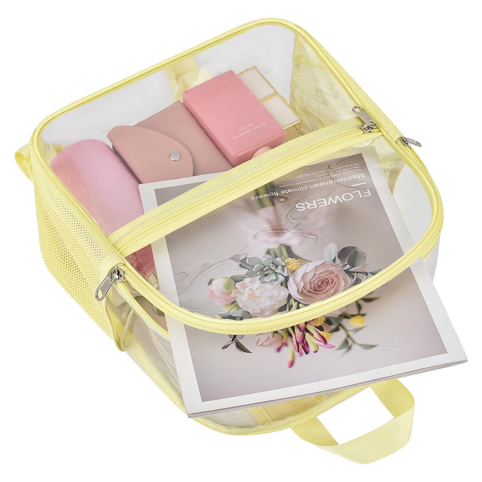 Oraben Clear Backpack Stadium Approved, 12 x 6 x 11 in, Small, Yolk Yellow