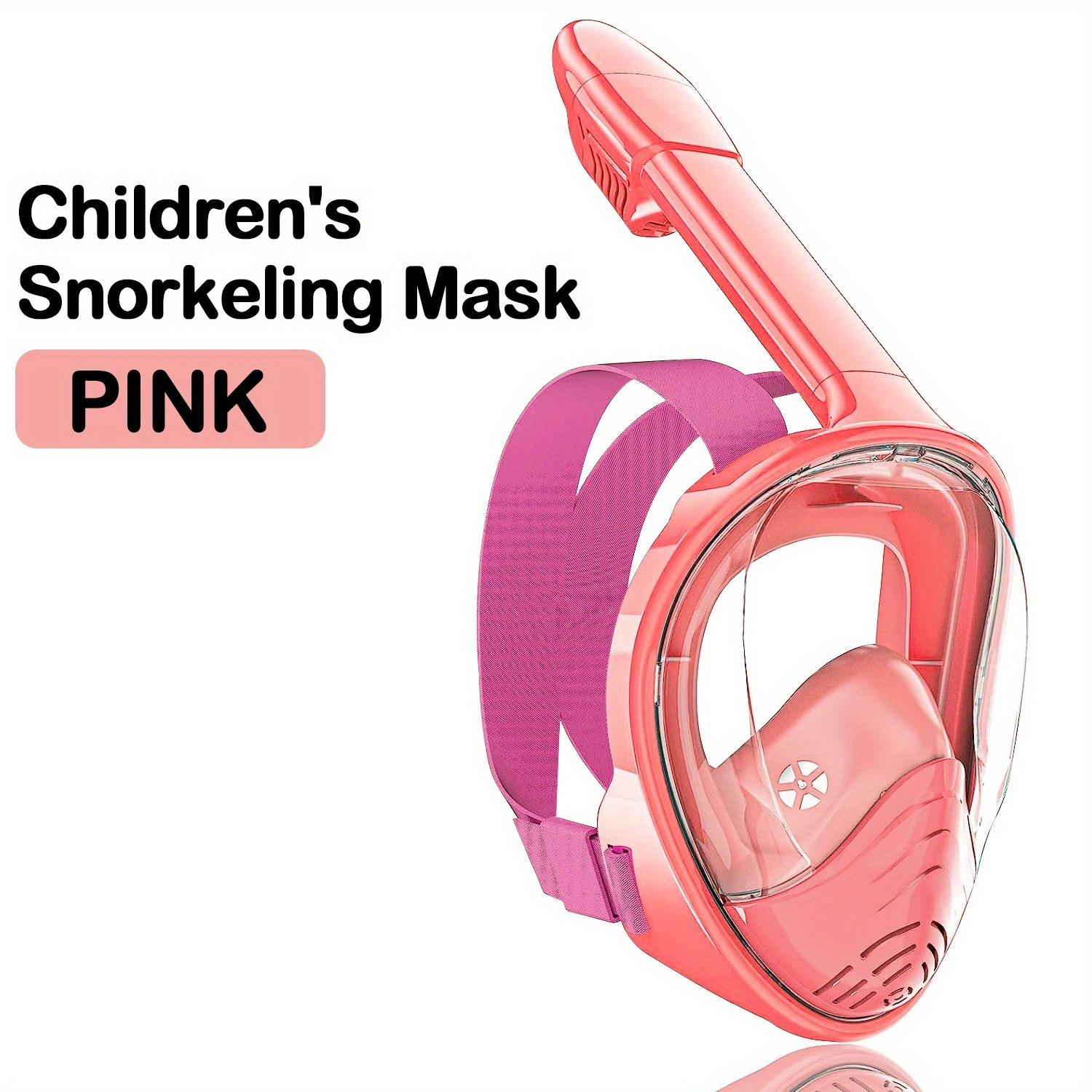 Snorkel Mask 180° Panoramic View Free Breathing Full Face Snorkeling M for Kids