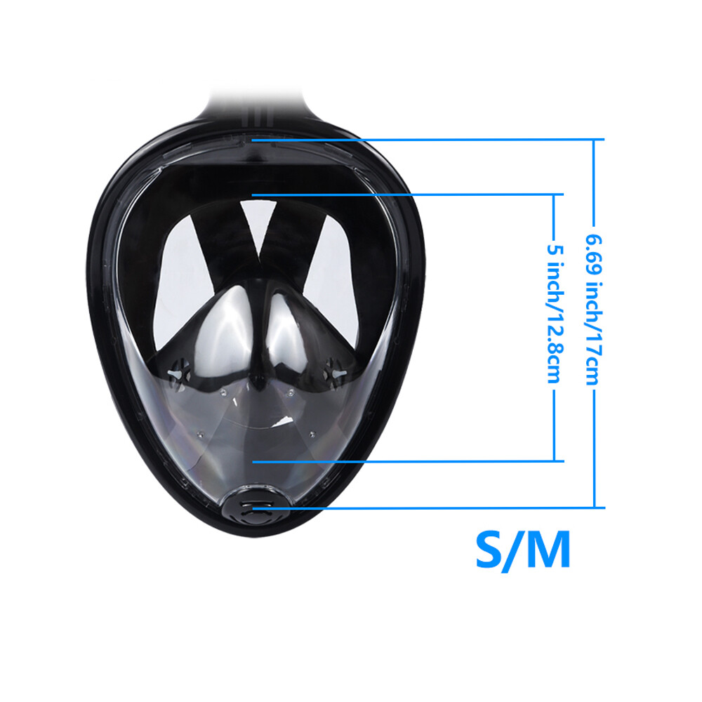 Full Face Snorkel Mask Diving Scuba Goggles Swimming Kids Adults Anti-Fog Swim