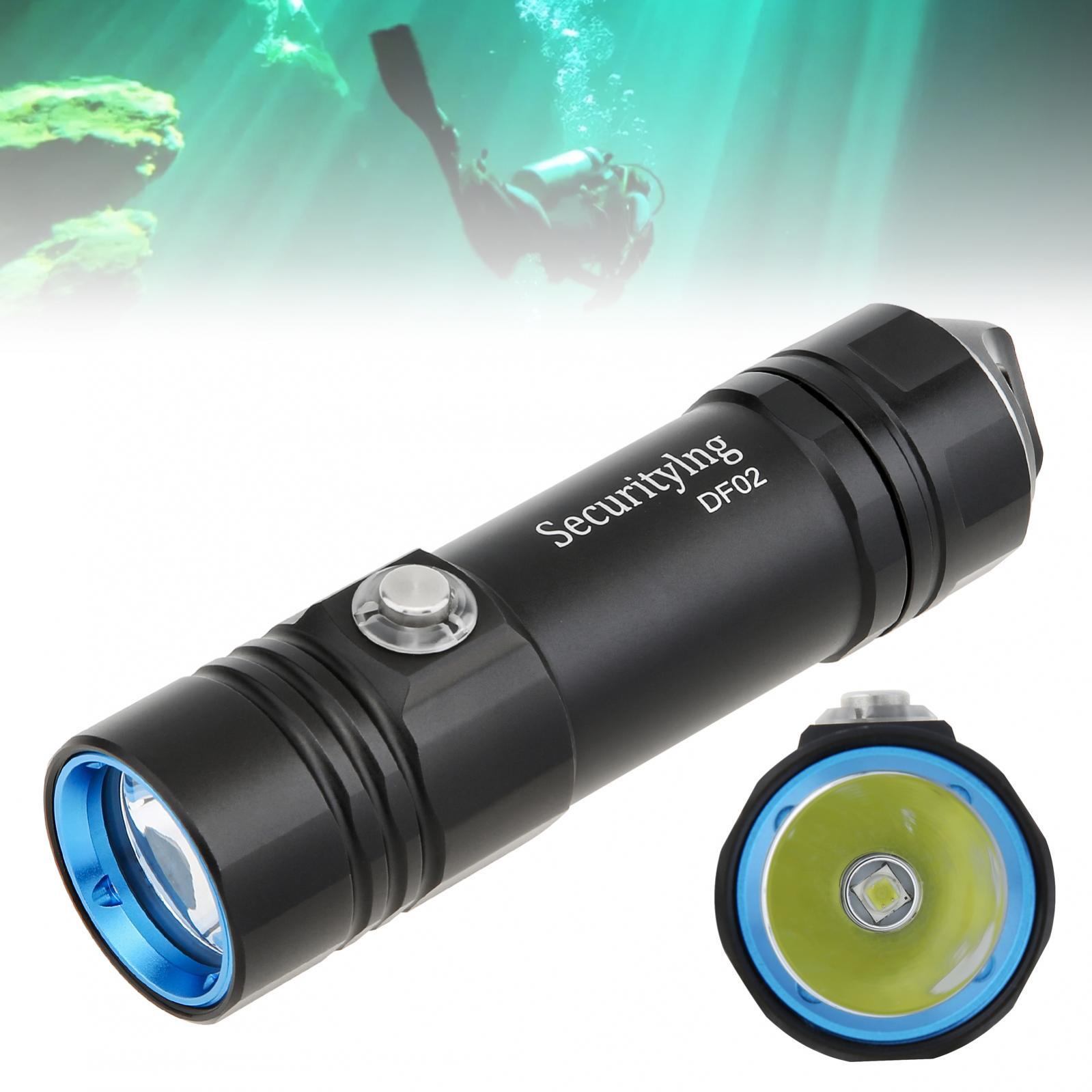 800 Lm LED Scuba Diving Flashlight Torch Light Underwater Dive Lamp Waterproof
